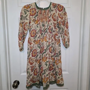 APRIL CORNELL Floral Cotton DRESS Sz 7/8 - Picture 1 of 9