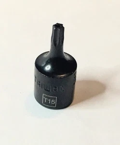 IIT  Laser Etched Tamper Proof Torx Star Bit Socket T15 x 1/4" -Free USA Ship - Picture 1 of 3