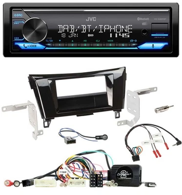 JVC Bluetooth DAB USB Lenkrad Autoradio für Nissan X-Trail Qashqai 2014-2017 - Bild 1 von 4