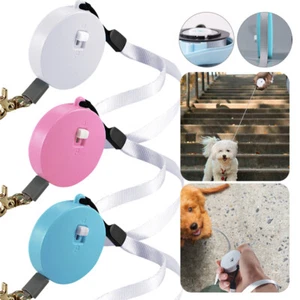 Dog Retractable Lead Hands Free Extending Pet Cat Walking Leash Round/Square - Picture 1 of 18