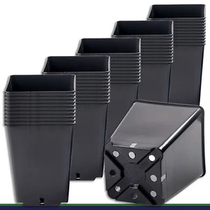 50 X Vaso Di Fiori 3,5 L Nero 16X16X20Cm - Foto 1 di 1