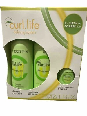 Matrix Curl Life Defining System Shampoo Conditioner Contouring Cream Set Thick - Image 1 of 4