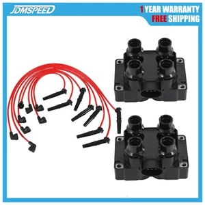 2x Ignition Coils & 8x Spark Plug Wires For Ford E150 F150 F250 97-99 4.6L FD487 - Picture 1 of 20