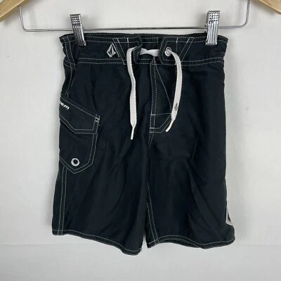 Volcom Maguro Black Board Shorts Trunks Boys Sz 5 Swim Surf Beach - Image 1 of 4