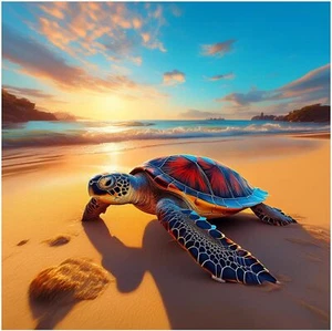 Tile Mural Seascape Beach Sea Turtle Kitchen Bathroom Shower Wall Backsplash - Picture 1 of 30