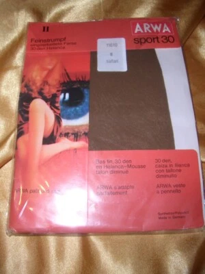 RAR Vintage Arwa Sport Straps Strümpfe Gr. II safari Feinstrümpfe Bas OVP - Bild 1 von 2