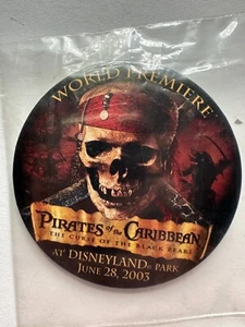 Disneyland world premiere Pirates of the Caribbean pinback button - Picture 1 of 1