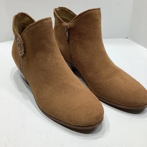 Jack Rogers Peyton Oak braun/hellbraun Wildleder/kurz/seitlicher Reißverschluss Stiefeletten Damengröße 7M - Bild 1 von 8
