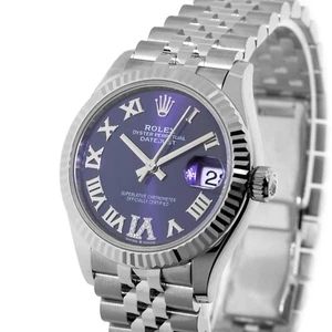 Rolex Datejust 31mm White Gold and Steel Purple Roman Diamond Dial 278274 - Picture 1 of 9