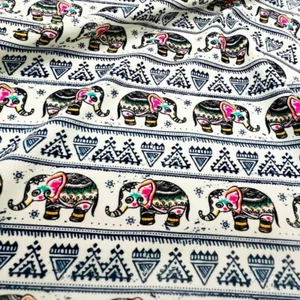 Spandex Fabric 4-way Stretch Hindu Elephant Print 60" Wide by Yard for Swimwear - Picture 1 of 6