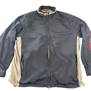 Gap Lightweight Full-Zip Windbreaker Jacket Navy Blue & Beige Color Block - Picture 1 of 9