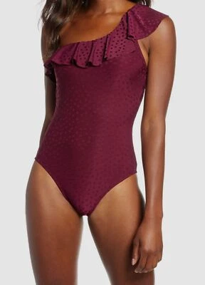 $180 Robin Piccone Mujer Rojo Julianna Un Hombro Una Pieza Traje de Baño Talla 4 Foto 1 de 2