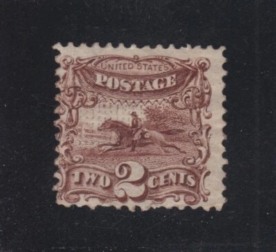 US 113 2c Post Horse & Rider Mint Fine OG H SCV $225 - Image 1 of 2
