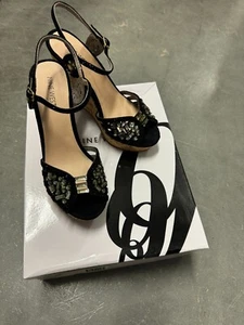 NIB Nine West Twilight Women's Sandal Shoes In Black - Picture 1 of 7