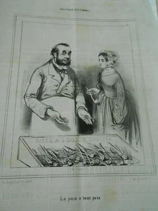 Litho 19. Jh. - Frauenpolitik Frieden um jeden Preis Pfeifen zur Auswahl - Bild 1 von 1