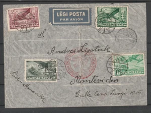 UNGARN, 1937, FEINER LUFTPOSTBRIEF NACH MONTEVIDEO, ANSEHEN!! - Bild 1 von 1