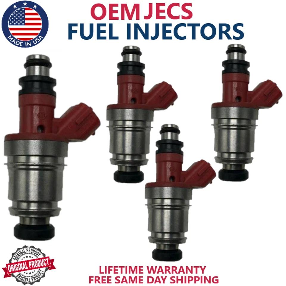 x4 INYECTORES DE COMBUSTIBLE ORIGINALES JECS para Isuzu Rodeo 1994, 1995 2,6 L I4 #JS28-2 Foto 1 de 4