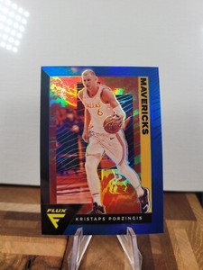 Kristaps Porzingis 2021-22 Panini Flux Blue Prizm #38 Dallas Mavericks