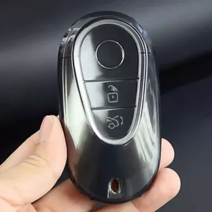 Black Car TPU Key Case Cover Protector Fit For Mercedes-Benz W206 W223 X254 V295 - Picture 1 of 5