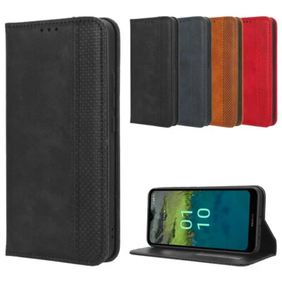 For NOKIA C300 Case , Shockproof Magnetic Flip Slots Leather Wallet Stand Cover - Image 1 of 4
