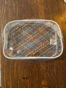 Bath & Body Works Love Always Wins Cosmetic Bag Makeup Zippered Pouch FREE SHIP - Picture 1 of 3