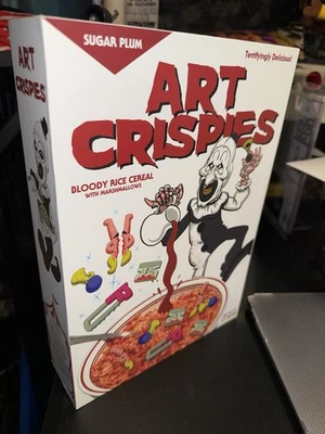 Terrifier Art the Clown Crispies Caja de Cereales Letrero de Pared Espíritu Halloween TOTALMENTE NUEVO Foto 1 de 2