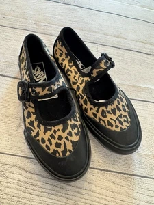 Vans Sneakers Bambina Taglia 13 Nuove Mary Jane Leopard Nero Scarpe da Skate Tutti i Giorni - Foto 1 di 5