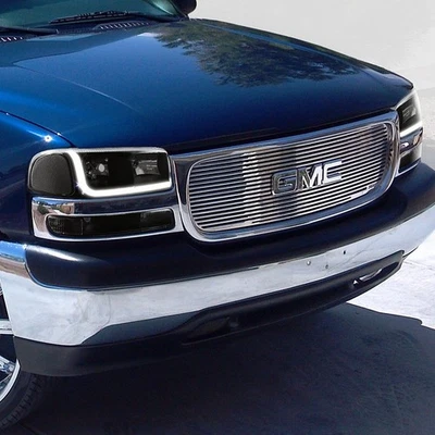 PARA GMC YUKON/SIERRA 1500 2500 HUMO DRL FAROS LED + PARACHOQUES CON REFLECTOR TRANSPARENTE Foto 1 de 4