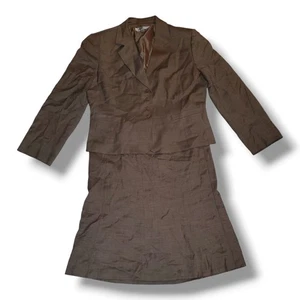 Damen Tahari braun 2 Teiler Anzug Rock Kleid. Größe 18 - Bild 1 von 20