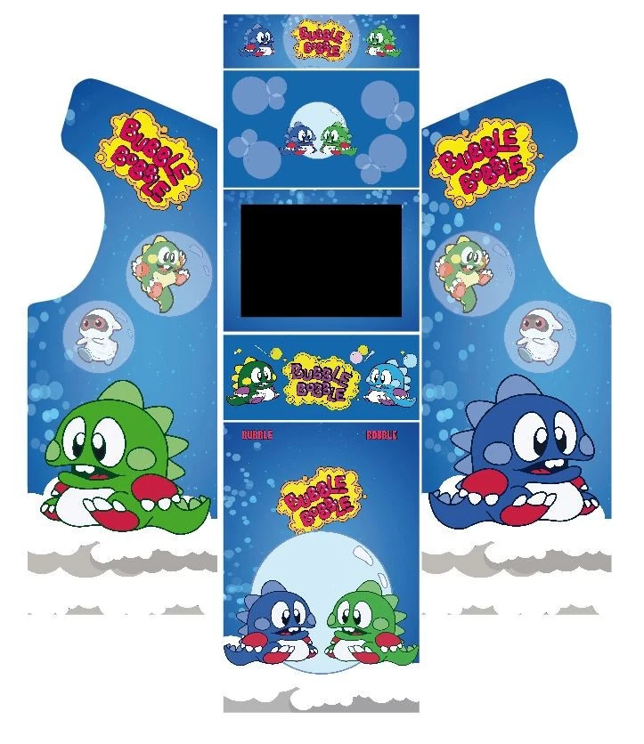 Stickers Borne Arcade (Mame ou Euro ou Personnalisé) - Modèle BUBBLE BOBBLE - Photo 1/1