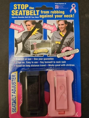 Seat Belt Adjuster for Comfort, 2 Clips,  DISCOUNTS AVAILABLE - Image 1 of 4