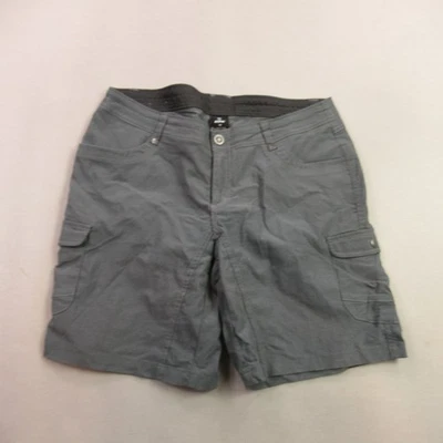 Pantalones Cortos Kuhl Mujer 12 Bolsillos A Presión Ligeros Aire Libre Senderismo Carga Gris Foto 1 de 4