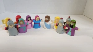 Nativity Finger Puppets Play Set Christma Mary Joseph Wise Men Angels Set Of 11 - Picture 1 of 5