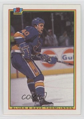 1990-91 Bowman Dave Thomlinson #21 Rookie RC - Image 1 of 2