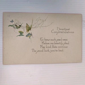 Heartiest Congratulations To Hear Such Good News Makes Me Heartily Glad Postcard - Picture 1 of 2