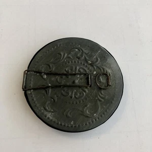 Civil War Era Zinc Folding Mirror Soldier Shaving Victorian Kickstand  2.75 Inch - Picture 1 of 5