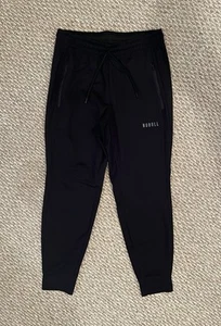 2 Pairs NOBULL Mens Large Joggers Drawstring Black & Navy Blue Pants Zip Pockets - Picture 1 of 18