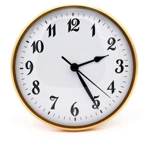 4 1/4" Quartz Clock Insert Fit Up Movement 108 mm White Arabic Dial GWA4.25 - Picture 1 of 4