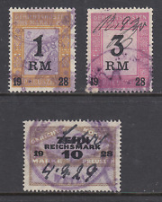Germany, Prussia, 1928 Court Fee revenues, 1RM, 3RM, 10RM denominations, sound