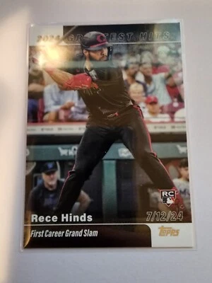 2025 Topps Series 1 Rece Hinds 2024 Greatest Hits RC #GH-22 Cincinnati Reds - Image 1 of 2