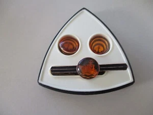 USSR Circa 1970s Set of Cufflinks with Anchors and Tie Clip with Cruiser - Picture 1 of 7