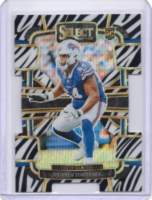 2023 Panini Select - Concourse O'Cyrus Torrence #12 Zebra Prizm Die-Cut (RC) SSP - Image 1 of 2