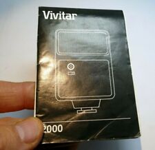 Vivitar 2000 flash Instruction Owner's Sheet  Guide