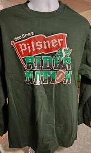 Camiseta de manga larga estilo antiguo Pilsner Rider Nation para hombre nueva con etiquetas - Imagen 1 de 3