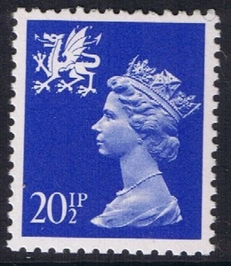 GB SG W53 MNH MINT STAMP Wales 20½p Ultramarine PP Regional Machin Definitive - Picture 1 of 1