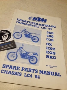 KTM 350 400 620 LC4 94 Parte Cycle Chasis Spart Piezas List Lista Pieza Separa - Imagen 1 de 8