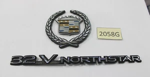 3 PIECE 2000-2005 CADILLAC DEVILLE TRUNK EMBLEM, WREATH, CREST 32V NORTHSTAR - Picture 1 of 12