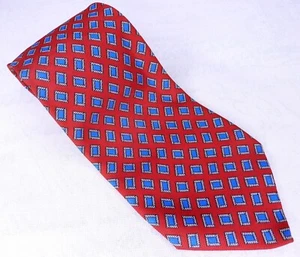 FENDI Krawatte rot blau geometrische Diamanten Seide Made in Italy 59 Zoll x 3,75 Zoll - Bild 1 von 7