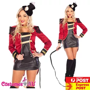 Ladies Ringmaster Circus Lion Tamer Magician Costume Showgirl Fancy Dress - Picture 1 of 6