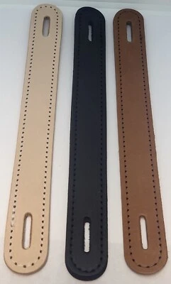 10" Cuero Maletero Mango Agujeros Ranuras Negro Marrón Natural Pecho Vapor Antiguo b Foto 1 de 4